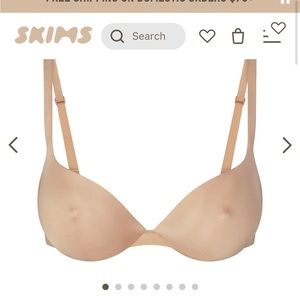SKIMS NIPPLE PUSH UP BRA 32DD in CLAY